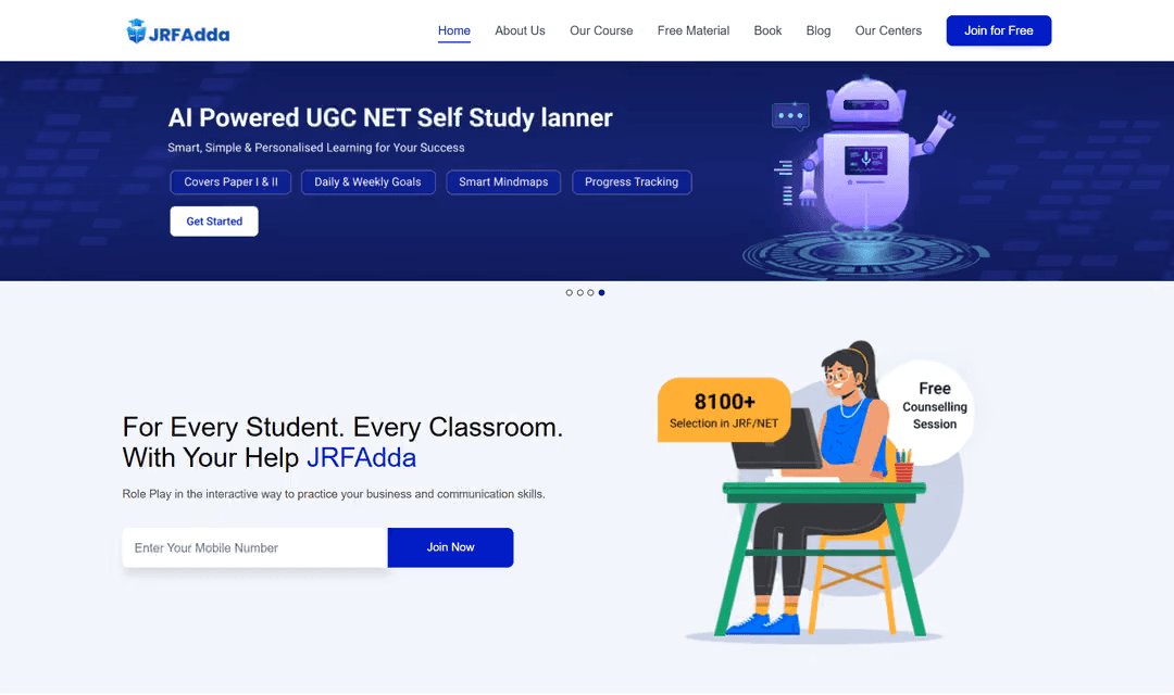 JRF adda – Exam Prep Platform