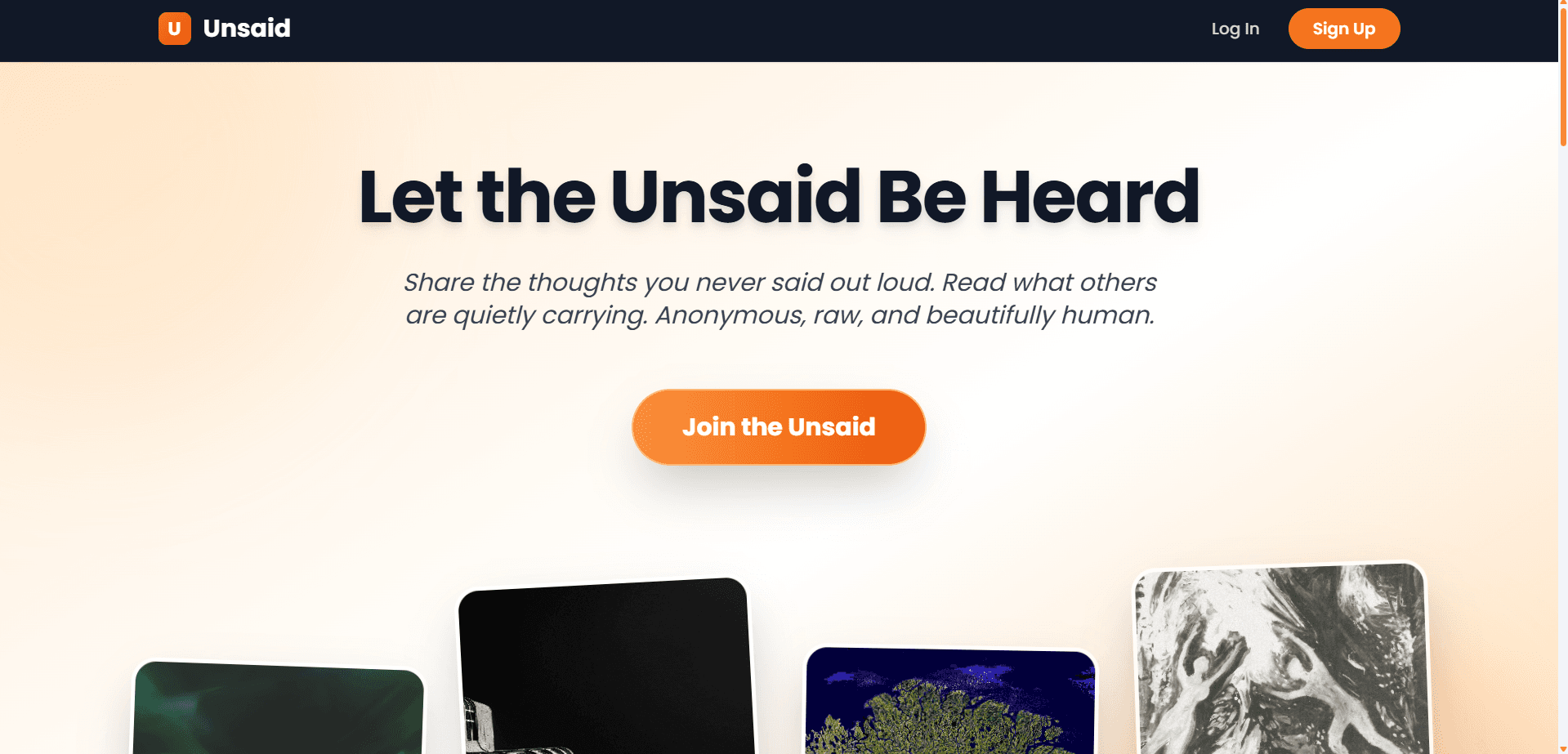 Unsaid - Anonymous Social Web App